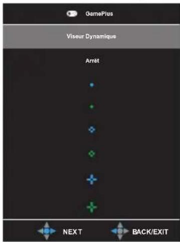 GamePlus Viseur Dynamique Arrêt NEXT BACK/EXIT