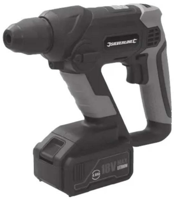 SILVERLINE 949611 - 18V SDS Plus Hammer Drill - 2