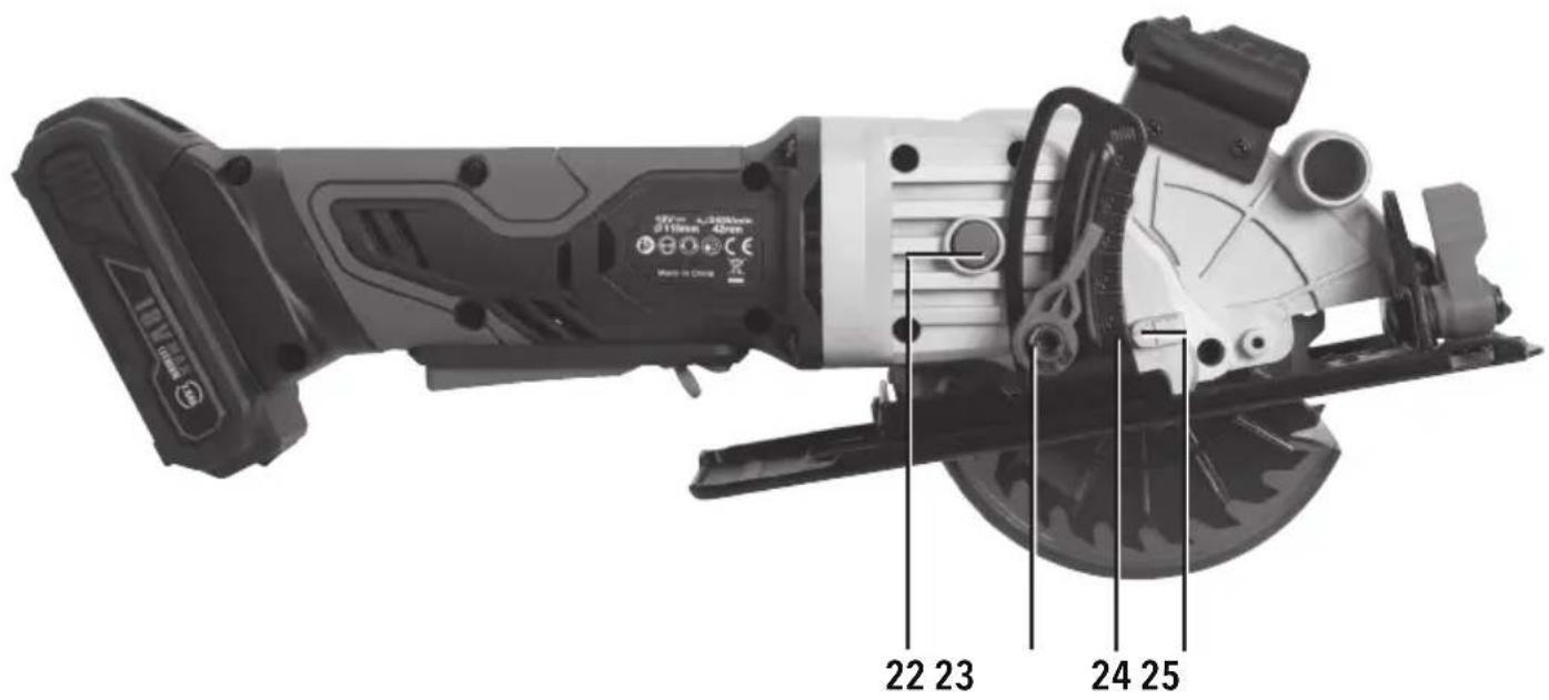 SILVERLINE 938778 - 18V Mini Circular Saw 115mm - 14