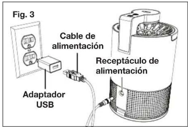 Sun Joe SJBZ15WWHT - Encendido del atrapa-insectos eléctrico (Fig. 3) - 1
