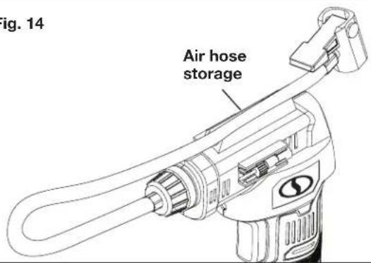 Fig. 14 Air hose storage