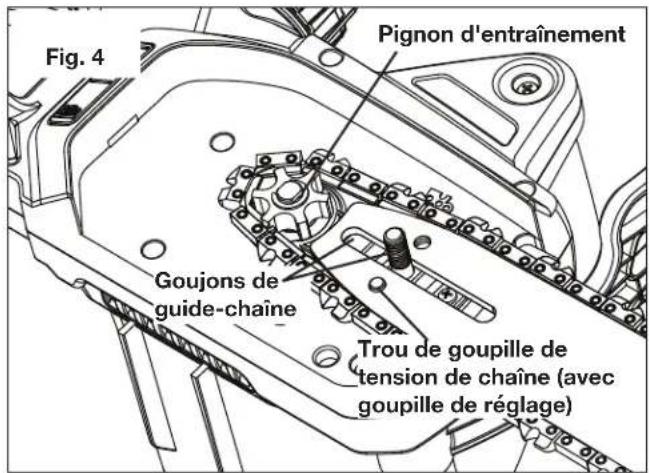 Sun Joe SWJ699E - Pose du guide-chaîne et de la chaîne - 4
