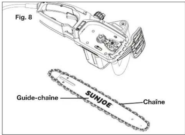 Sun Joe SWJ699E - Remplacement du guide-chaîne et de la chaîne - 1