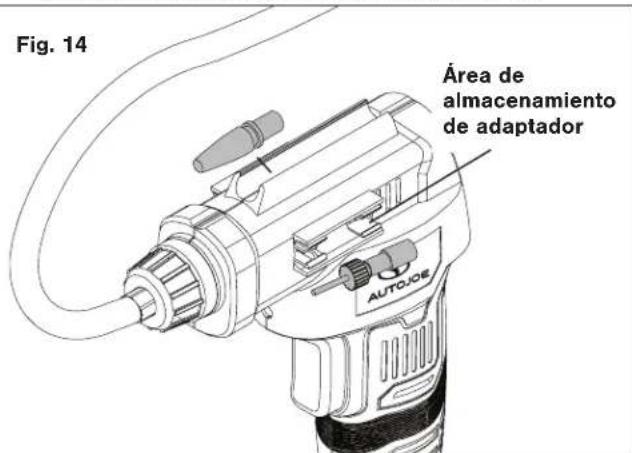 Fig. 14 Área de almacenamiento de adaptador AUTOJOE