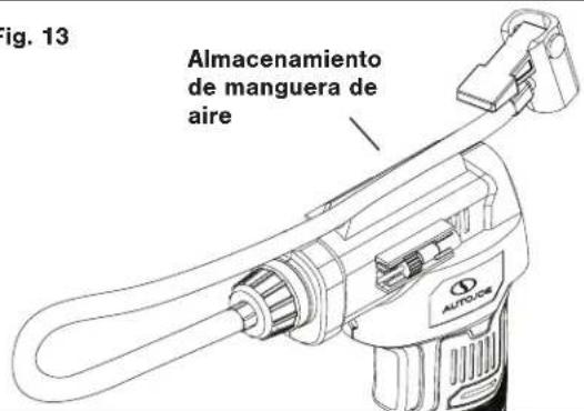 Fig. 13 Almacenamiento de manguera de aire