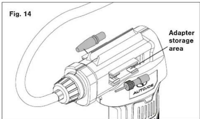 Fig. 14 Adapter storage area AUTOJOE
