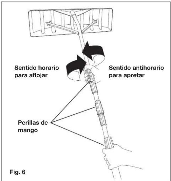 Snow Joe RJ204M - Ensamblado del rastrillo para techos y ajuste del mango - 6