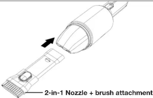 2-in-1 Nozzle + brush attachment