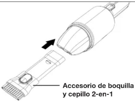 Accesorio de boquilla y cepillo 2-en-1