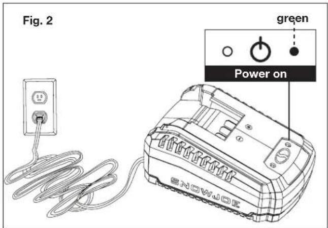 Sun Joe MJ24C14XR - Charging the Battery - 2
