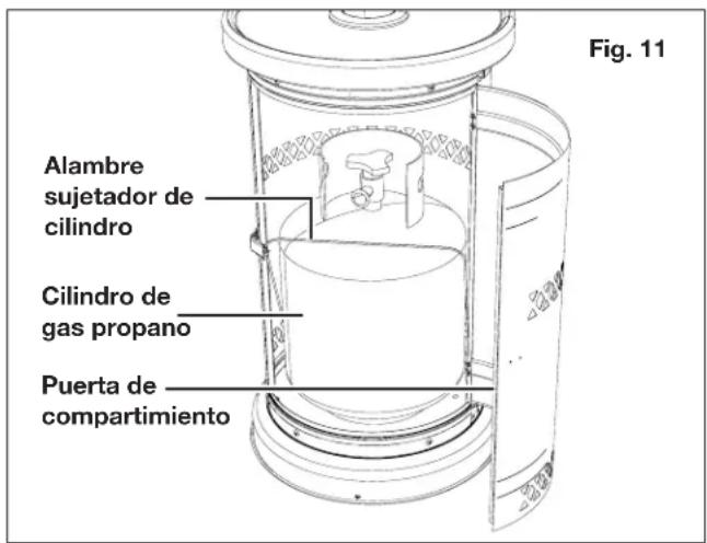 Sun Joe SJPPH48SLV - Conexión del cilindro de gas propano - 1