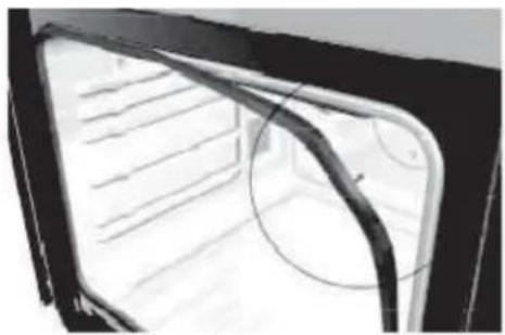 Schock SFN54BKN - Desmontagem das guarintoes da porta do forno - 1