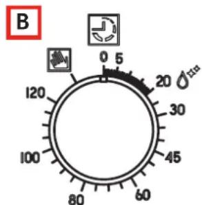 FRANKE SGP 62 M GFF - Selector del minutero de fin de cocción (B) - 1