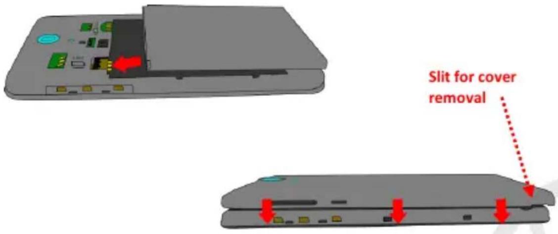 NGM You Color E507 Plus - Inserting the battery - 1