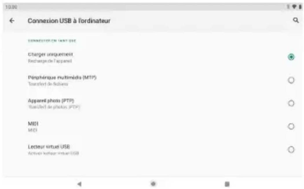 Dragon Touch MAX10 Plus - Changer la connexion USB de l'ordinateur. - 1