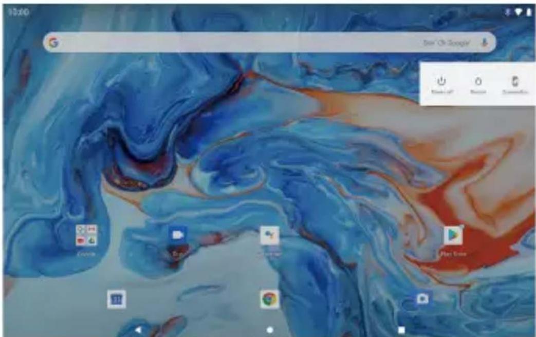 Dragon Touch MAX10 Plus - Turning on/off the tablet - 1