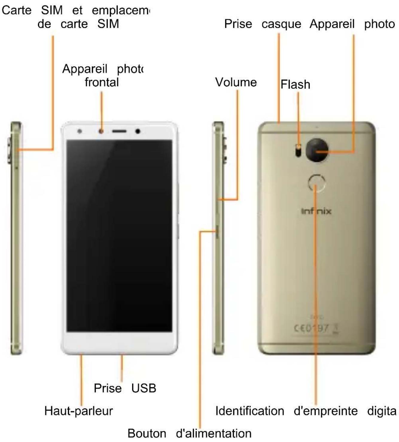Infinix Zero 4 Plus - Touches et composantes - 1