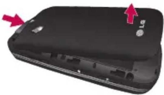 LG Rumour Plus - Remove the battery cover - 2