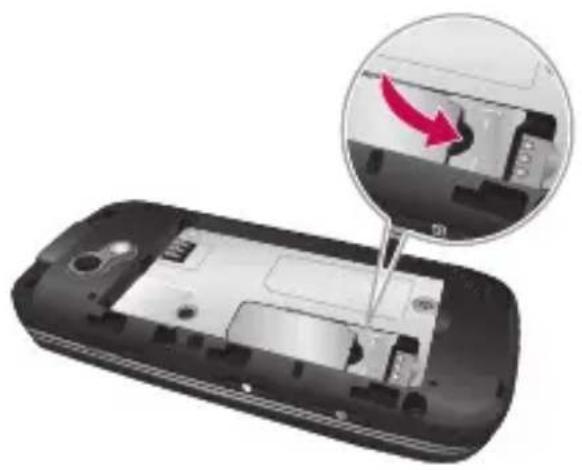 LG Rumour Plus - Install the SIM card - 1