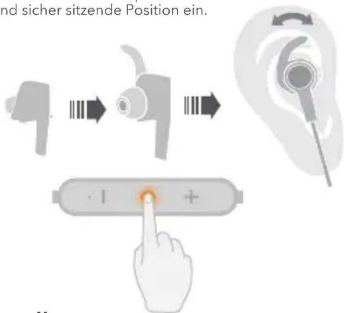 HONOR Sport Bluetooth Earphones AM61R - Auswahl der Ohreinsätze und Tragen der Ohrhörer - 2