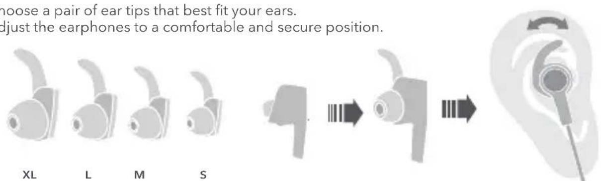 HONOR Sport Bluetooth Earphones AM61R - Choosing ear tips and wearing the earphones - 1