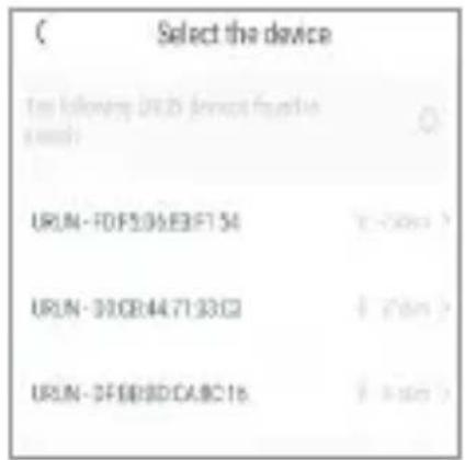 C Select the device Test following URL (most frequent week) URLN-FOF5363E3F154 URLN-30CE44713312 URLN-3FEBSDCA8C16