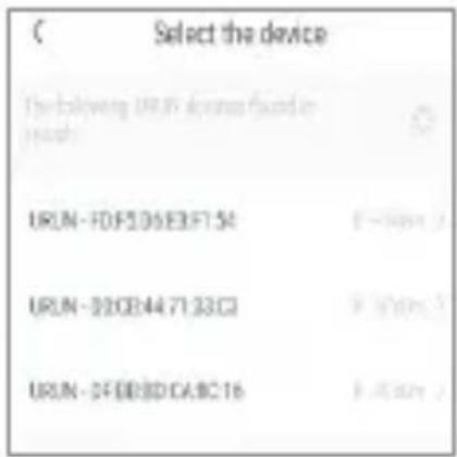 C Select the device The following URL device found in page: URLN-FDF536E3F154 URLN-02CE447133C2 URLN-0FEB3DCA8C16