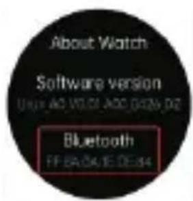 About Watch Software version USB: AD VOLT ADC: 025-02 Bluetooth FF: 84, 16: 34