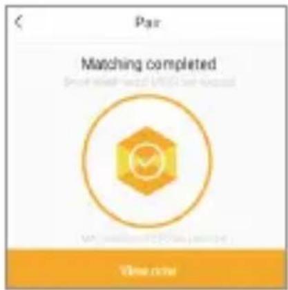 Pair Matching completed Smart window received (WISC) set success View pane