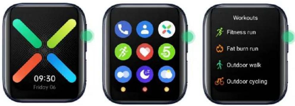 OPPO Watch 46mm WiFi - Fonctions des boutons - 2