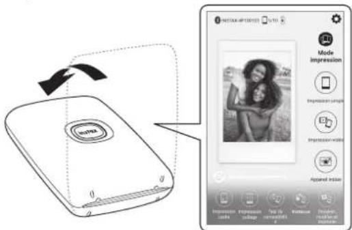 FUJIFILM Instax Mini Link 2 - Modification du mode d'application quand l'écran d'accueil est affiché sur l'application - 2