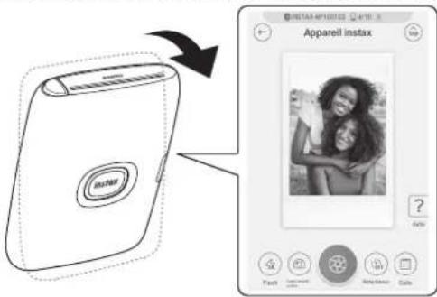 FUJIFILM Instax Mini Link 2 - Contrôle du zoom et de l'obturateur lors de l'utilisation du mode « appareil instax » sur l'application - 1