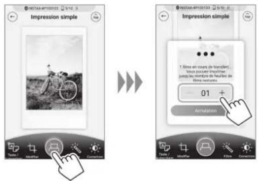 FUJIFILM Instax Mini Link 2 - Pour modifier votre image, cliquez sur les options de modification ci-dessous en bas de l'écran avant l'impression. - 1