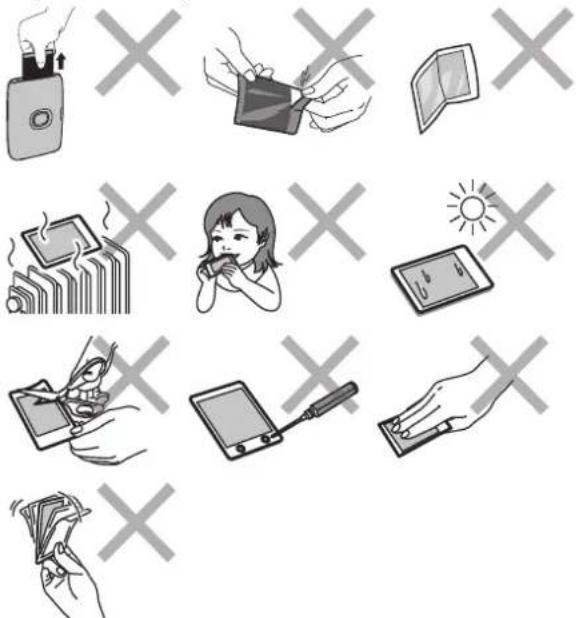 FUJIFILM Instax Mini Link 2 - Précautions à prendre lors de la manipulation des films instantanés et des impressions INSTAX MINI - 1