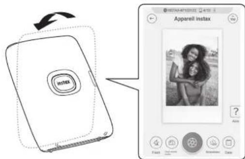 FUJIFILM Instax Mini Link 2 - Contrôle du zoom et de l'obturateur lors de l'utilisation du mode « appareil instax » sur l'application - 2