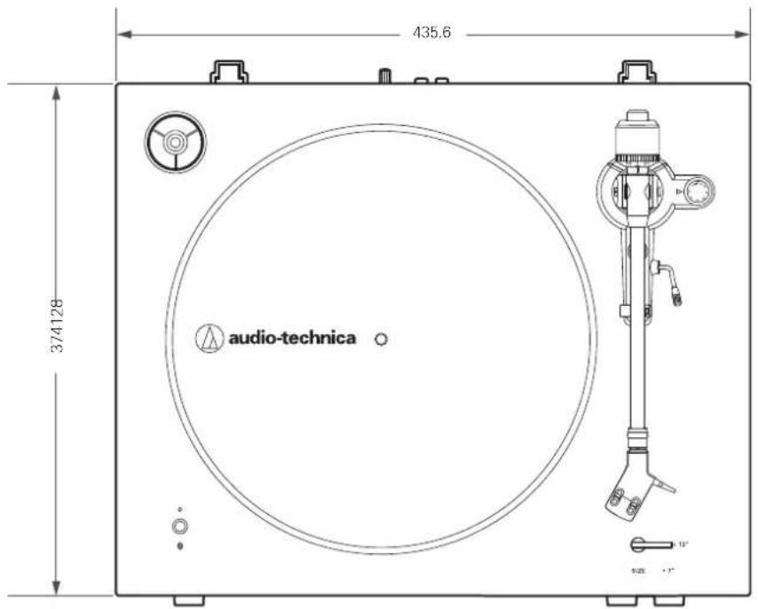 AUDIO TECHNICA ATLP3XBT - Dimensions - 1