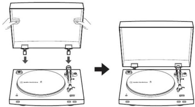 AUDIO TECHNICA ATLP3XBT - Installation de la protection anti-poussière - 2