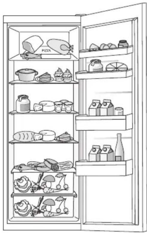 SIBIR EKI 18010 - Partie réfrigérateur - clayettes et tiroirs : - 1