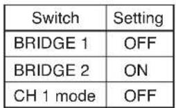 TOA DA550F - Switch Settings and Speaker Connections - 10