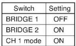 TOA DA550F - Switch Settings and Speaker Connections - 16