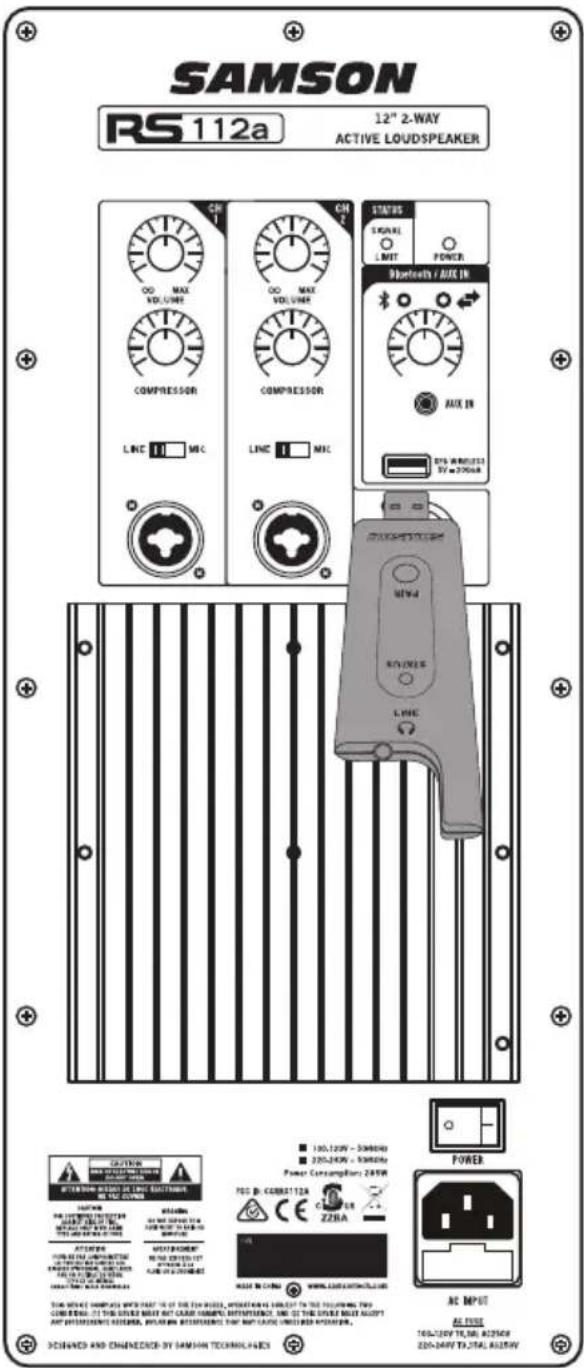 SAMSON RS112a - Anschließen des drahtlosen Mikrofons XPD (separat erhältlich) - 1