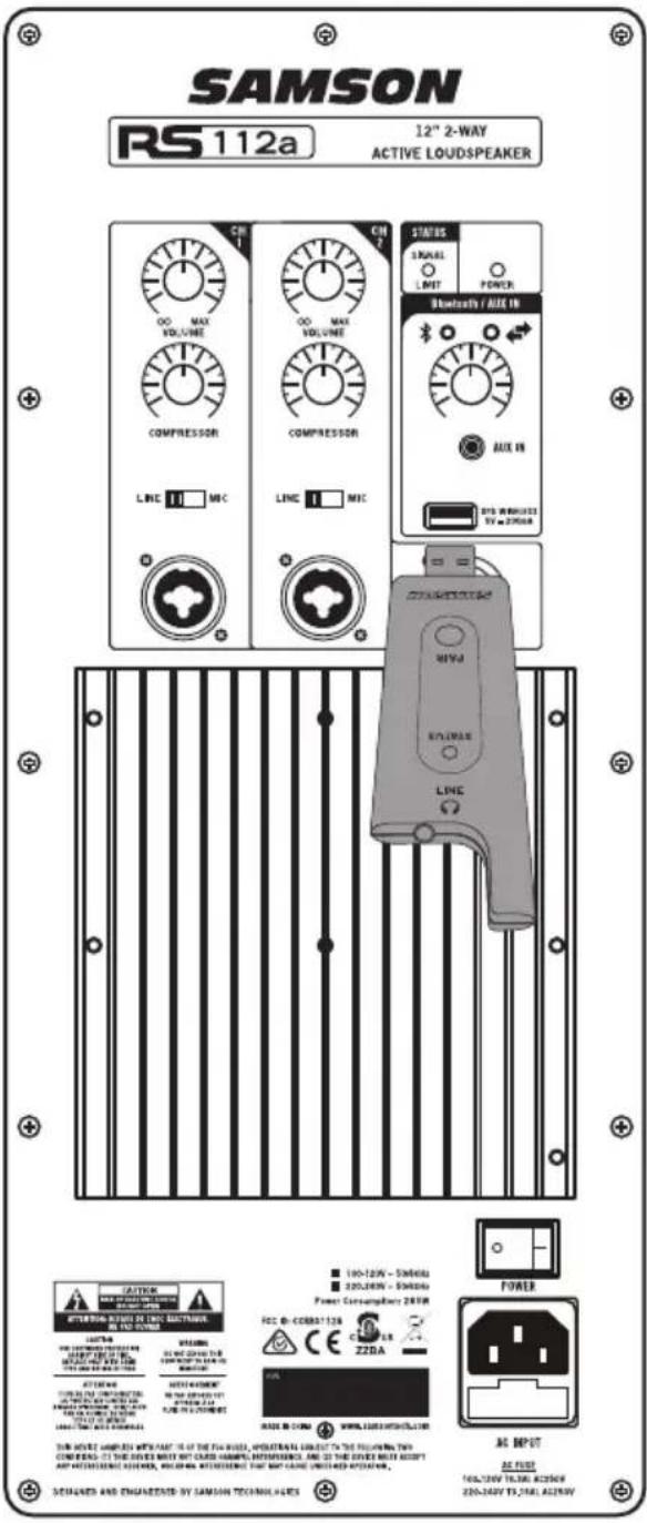 SAMSON RS112a - Conexión de un micrófono inalámbrico XPD (se vende por separado) - 1