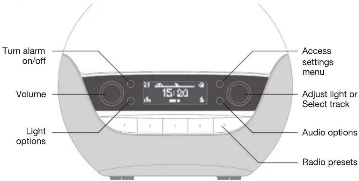 LUMIE Bodyclock Luxe 750DAB - Front panel - 1