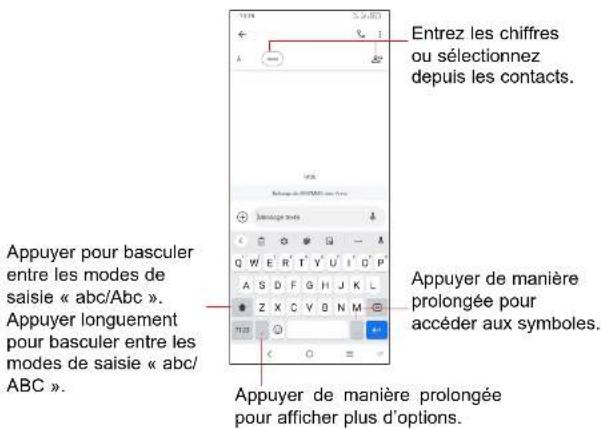 TCL 305i - Utiliser le clavier à l'écran - 1