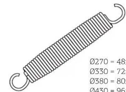 Ø270 = 48; Ø330 = 72; Ø380 = 80; Ø430 = 96;