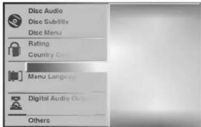 Disc Audio Disc Sublittle Disc Menu Rating Country C# Menu Language Digital Audio Out Others