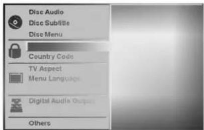 Disc Audio Disc Subtitle Disc Menu Country Code TV Aspect Menu Language Digital Audio Outperform Others