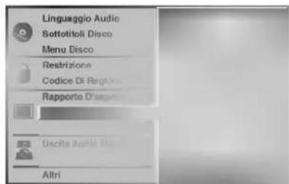 Linguaggio Audio Sottotitoli Disco Menu Disco Restrizione Codice Di Regione Rapporto D'arpo Uscita Audio Disponzi Altri