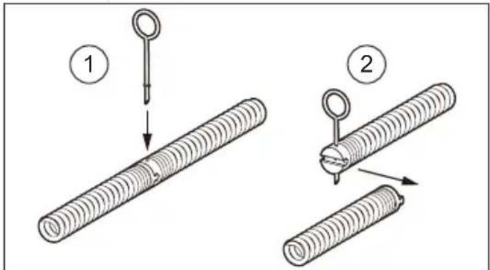MILWAUKEE M18 Fuel Cable Drive 2871A22 - Conexión/desconexión de los cables seccionales - 2
