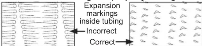 MILWAUKEE M12 Fuel Propex 253222 - WARNING When using Uponor Standard expansion heads, properly rotate the tubing after each expansion to create even, smooth expansion marks. Not rotating the tubing may cause deep grooves and faulty connections, which could result in leaking and property damage. - 1